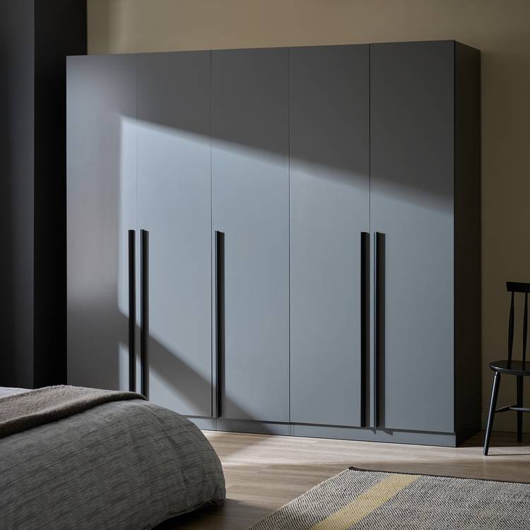 Habitat Munich 5 Door Wardrobe - Anthracite 0