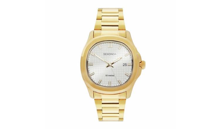 Sekonda Octaire Gold Plated Stainless Steel Bracelet Watch