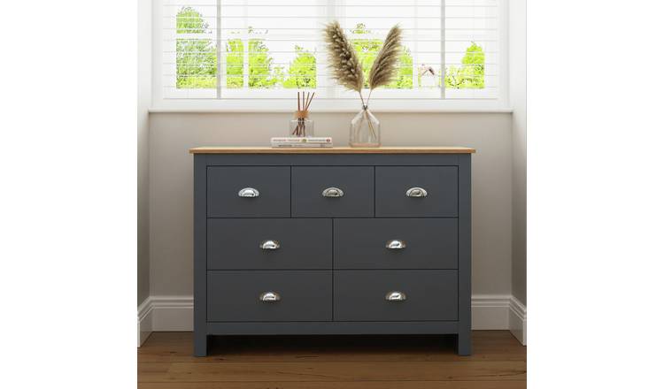 GFW Lancaster 7 Drawer Chest - Slate Blue
