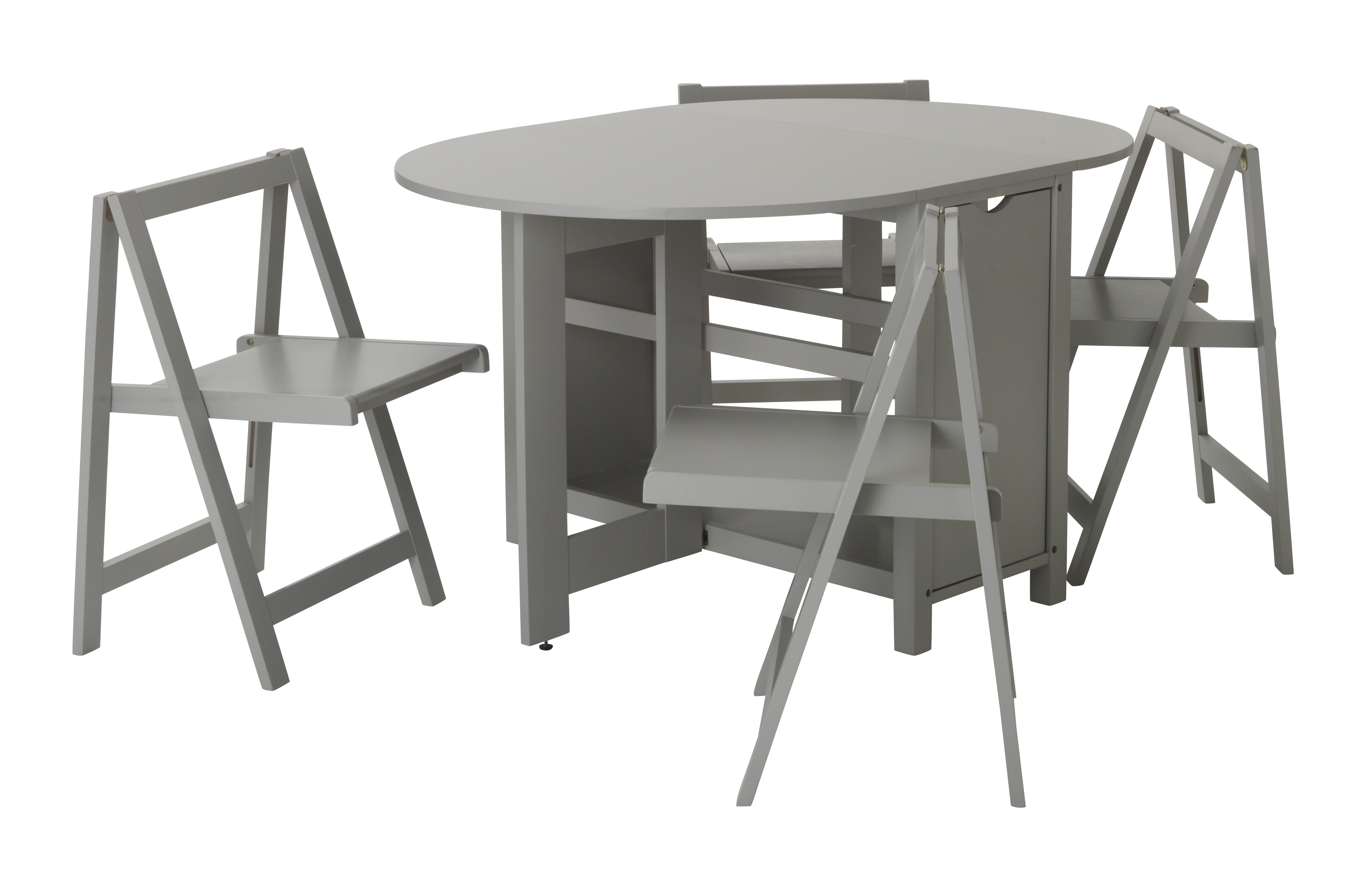 Argos Home Butterfly Dining Table & 4 Chairs - Grey