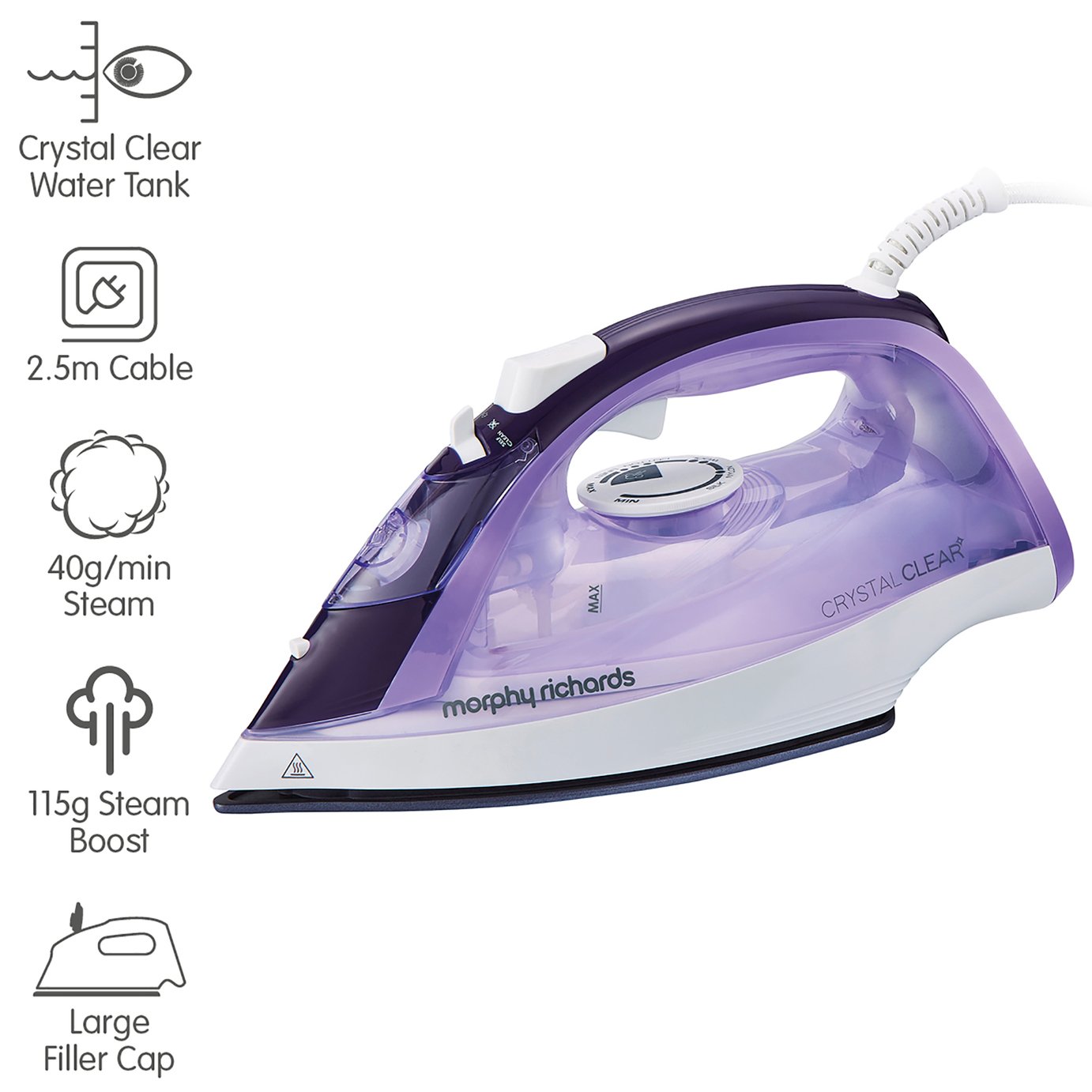 Morphy Richards 300301 Crystal Clear Amethyst Steam Iron Review