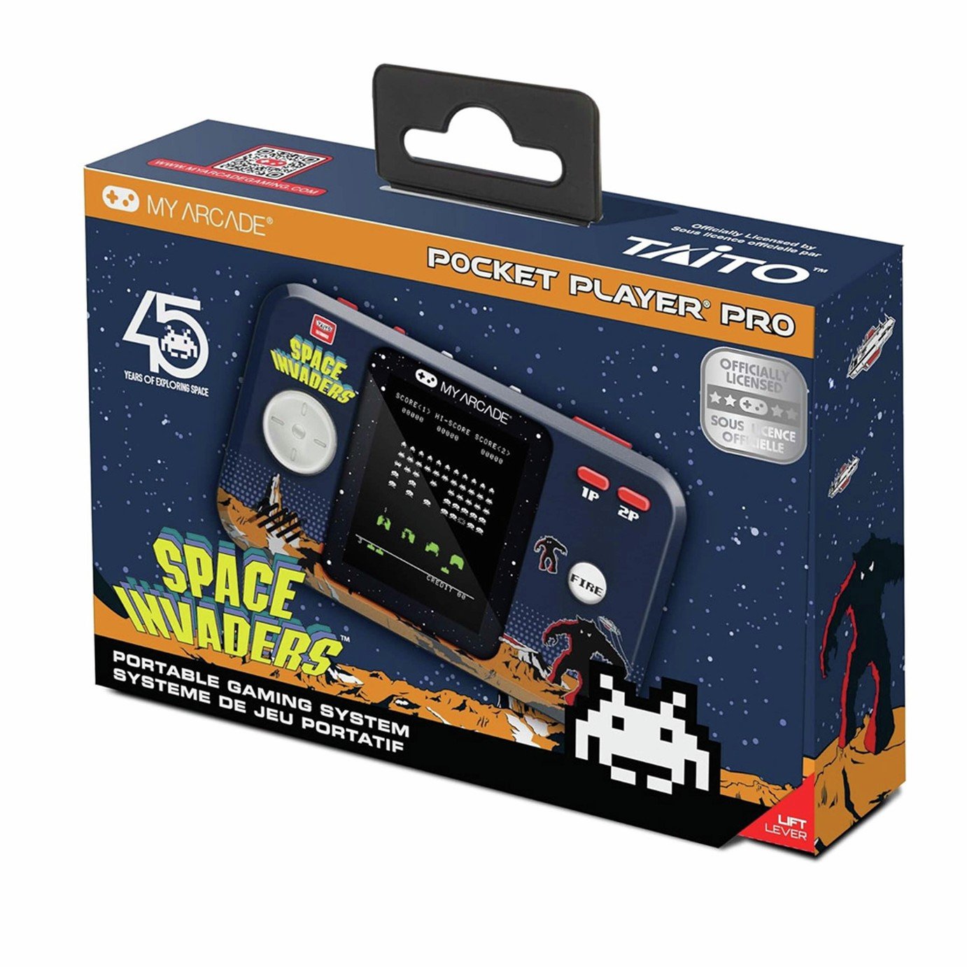 My Arcade Space Invaders Pocket Player Pro Portable Retro Gaming System