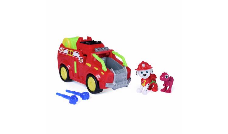 Paw Patrol The Dino Movie Inspired Marshall With Dino Rescue Fire Truck