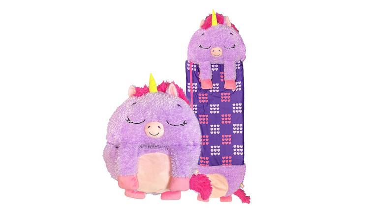 Happy Nappers Purple Unicorn Medium S4 Sleeping Bag Plush