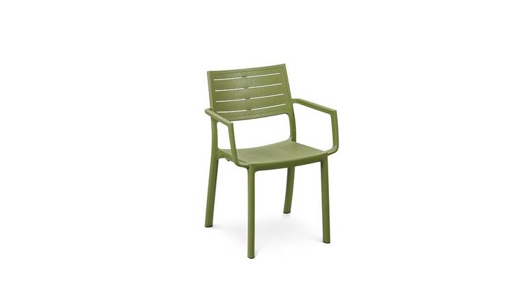 Keter Metaline Set of 6 Stacking Resin Chair - Green