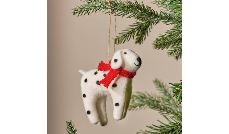 Argos Home Felt Dalmation Hanging Christmas Ornament