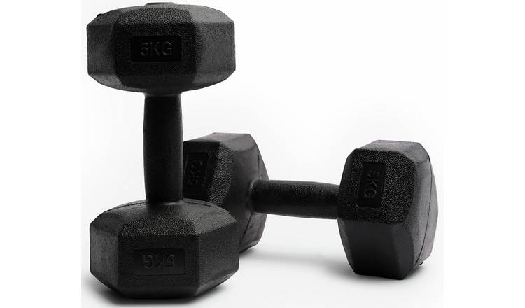 Northern Plastic Hex Dumbbells Set - 2 x 5Kg