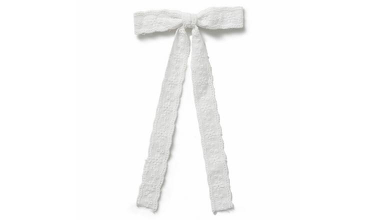 Flitzy White Bow Hairclip