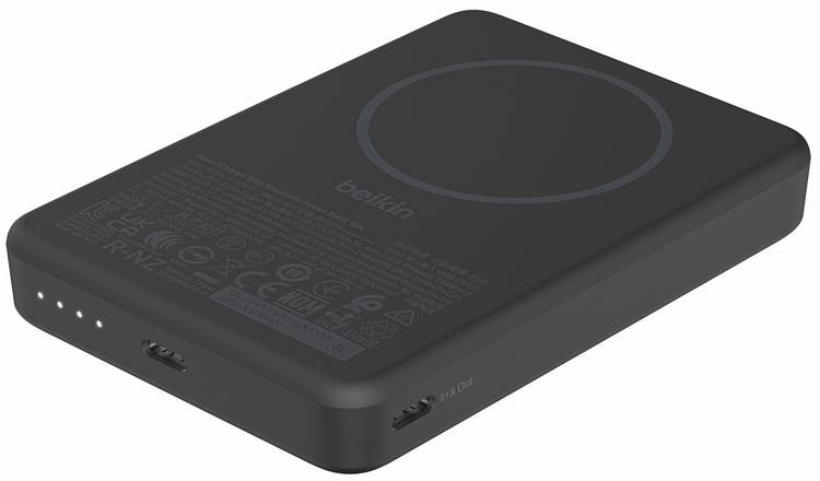 Belkin 10000mAh Slimline Magnetic Portable Power Bank - Black