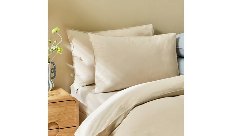 Habitat Cotton Washed Stone Pillowcase Pair