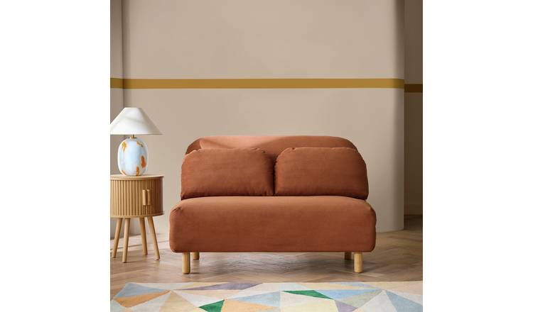 Habitat Benji Fabric 2 Seater Sofa Bed - Rust