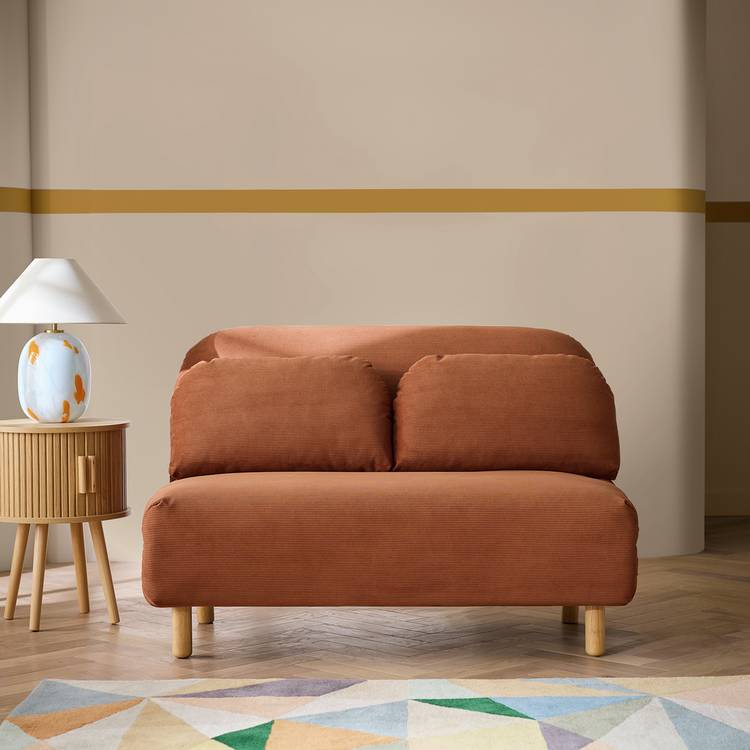 Habitat Benji Fabric 2 Seater Sofa Bed - Rust 0