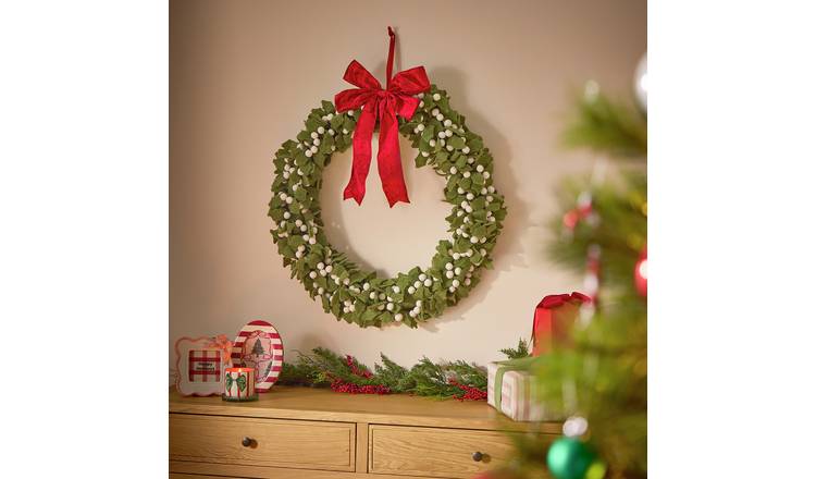 Argos Home Large Felt Christmas Wreath