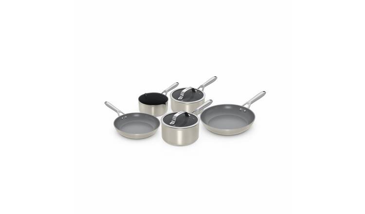 Ninja Ceramic Pro 5 Piece Non Stick Aluminium Pan Set-Silver
