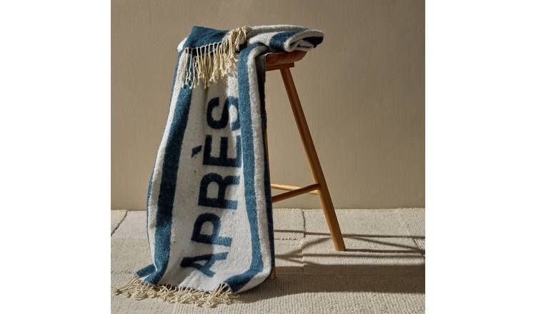 Habitat Mohair Apres Throw - Blue - 150x125cm