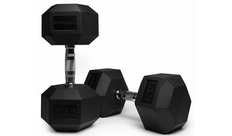Northern Hex Cast Iron Dumbbells Set - 2 x 27.5Kg