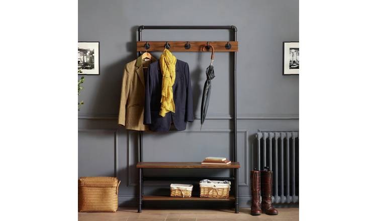 Julian Bowen Boston Clothes Rail - Black & Brown