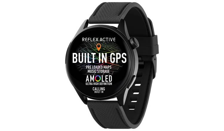 Reflex Active Amoled GPS Calling Smart Watch Pre-loaded Maps