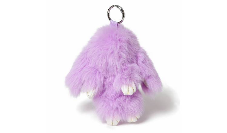 Flitzy Purple Fluffy Bunny Keyring