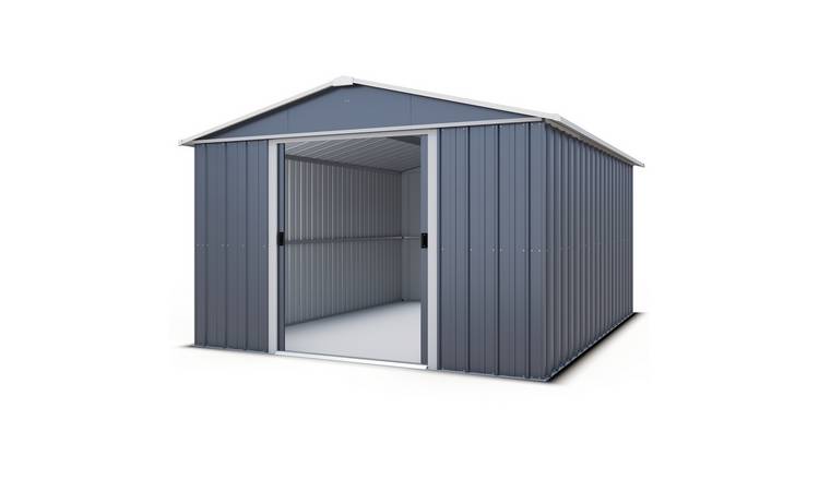 YardMaster Metal Castleton Apex Garden Shed - 10 x 8ft
