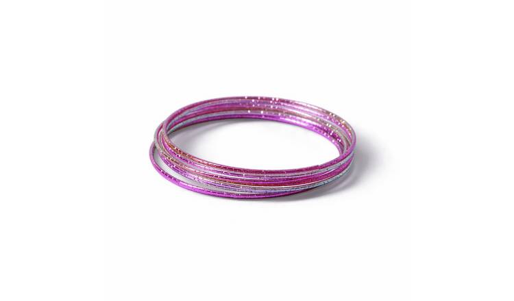 Flitzy Kids Pink Glitter Bangles Set
