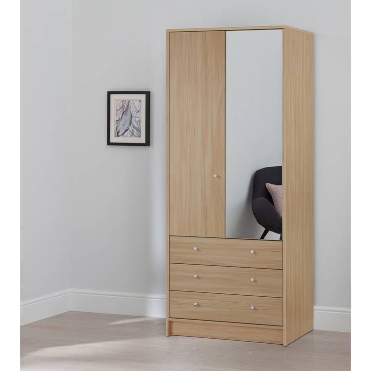Argos Home Malibu 2 Door 3 Drawer Wardrobe - Beech Effect 0