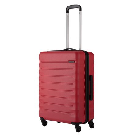 Featherstone 4 Wheel Hard Medium Suitcase - Red