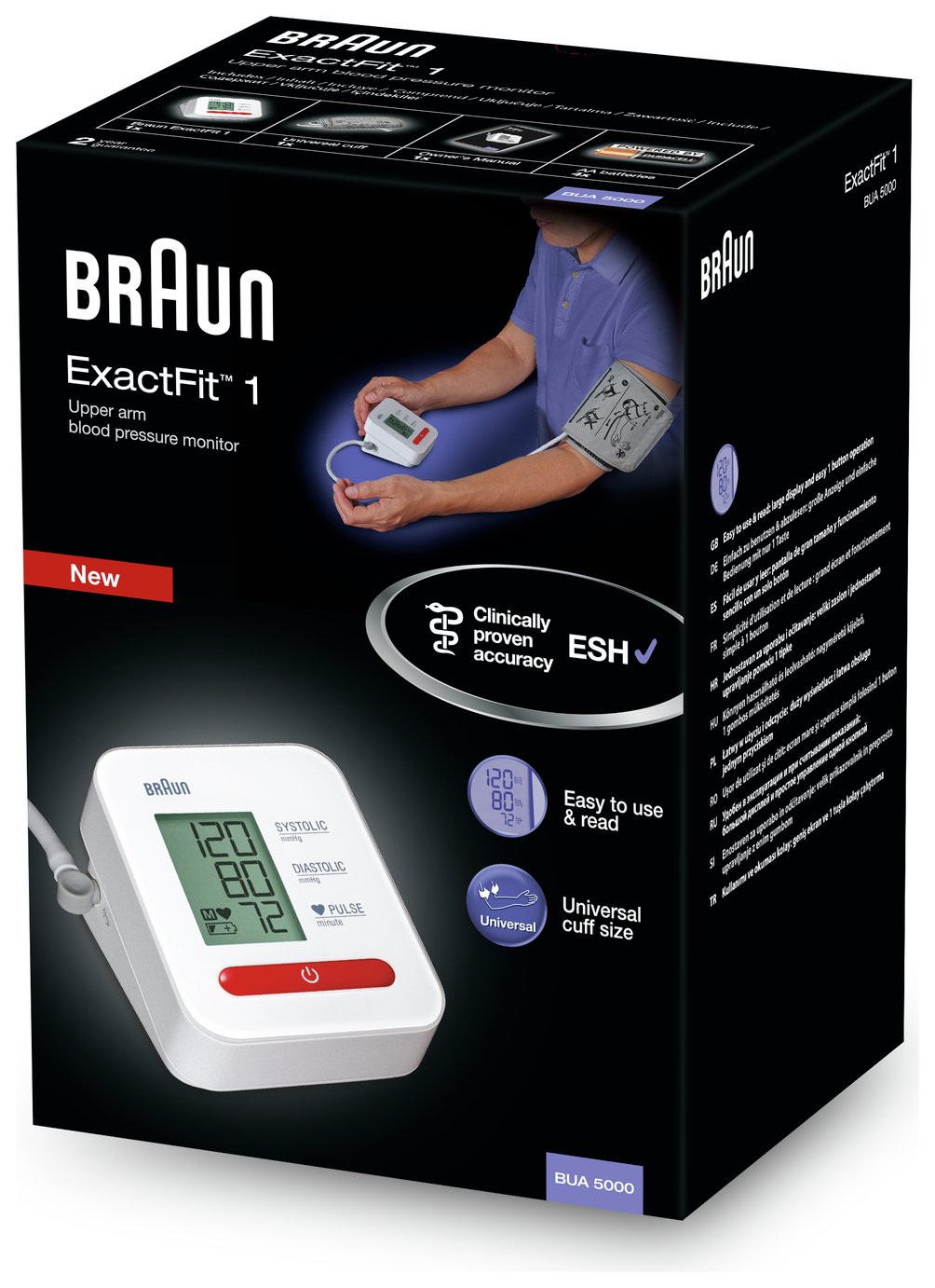 Braun BUA5000 ExactFit 1 Upper Arm Blood Pressure Monitor Reviews