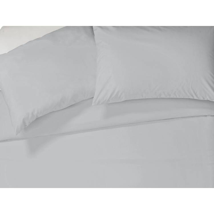 Habitat Pure Cotton 200TC Grey Bedding Set - Kingsize 0