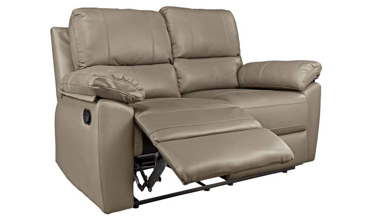 Two seater deals leather recliner sofa