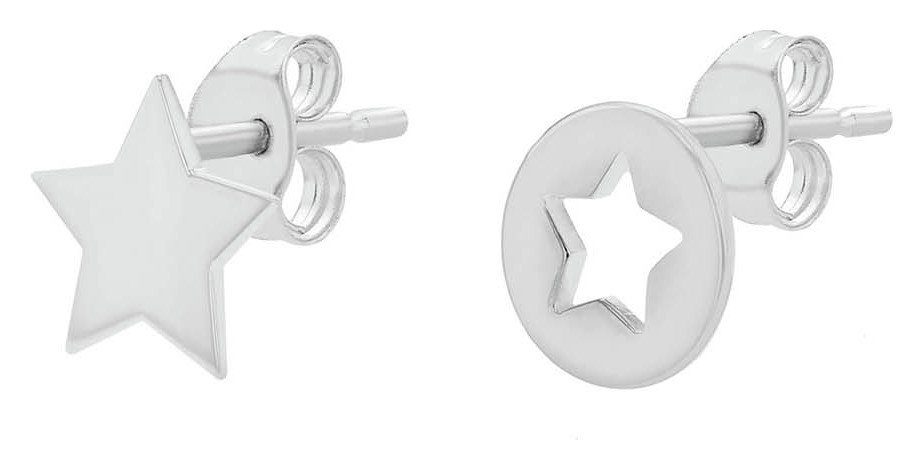 Revere Sterling Silver Cut Out Star Stud Earrings