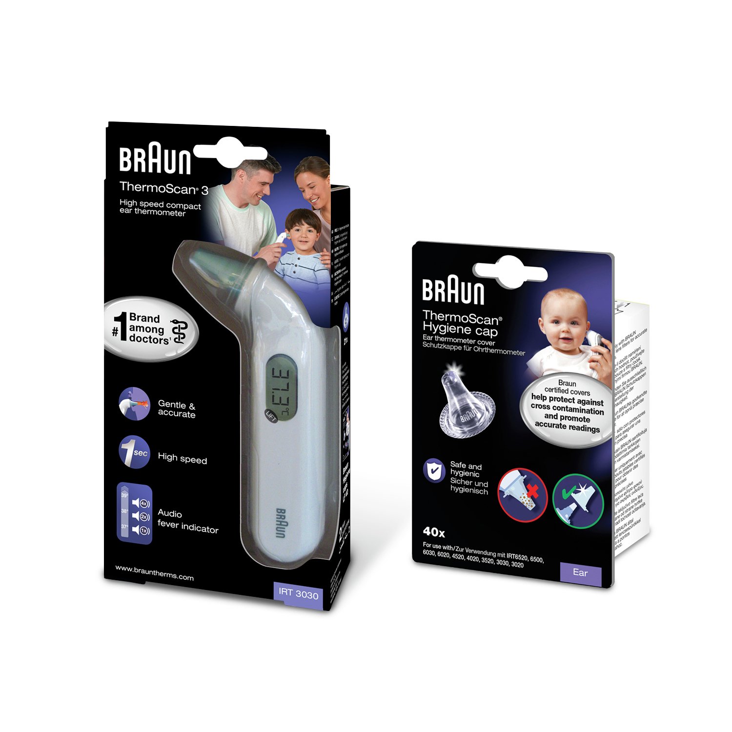 Braun ThermoScan 3 Ear Thermometer with 40 Free Lens Filters