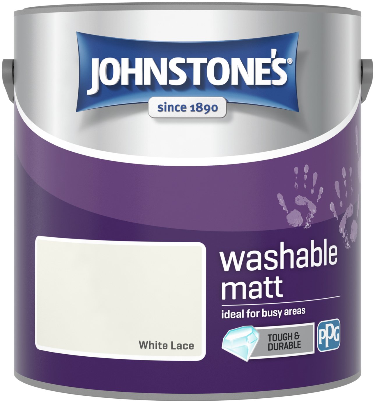 Johnstone's Washable Matt Emulsion 2.5 Litre - White Lace