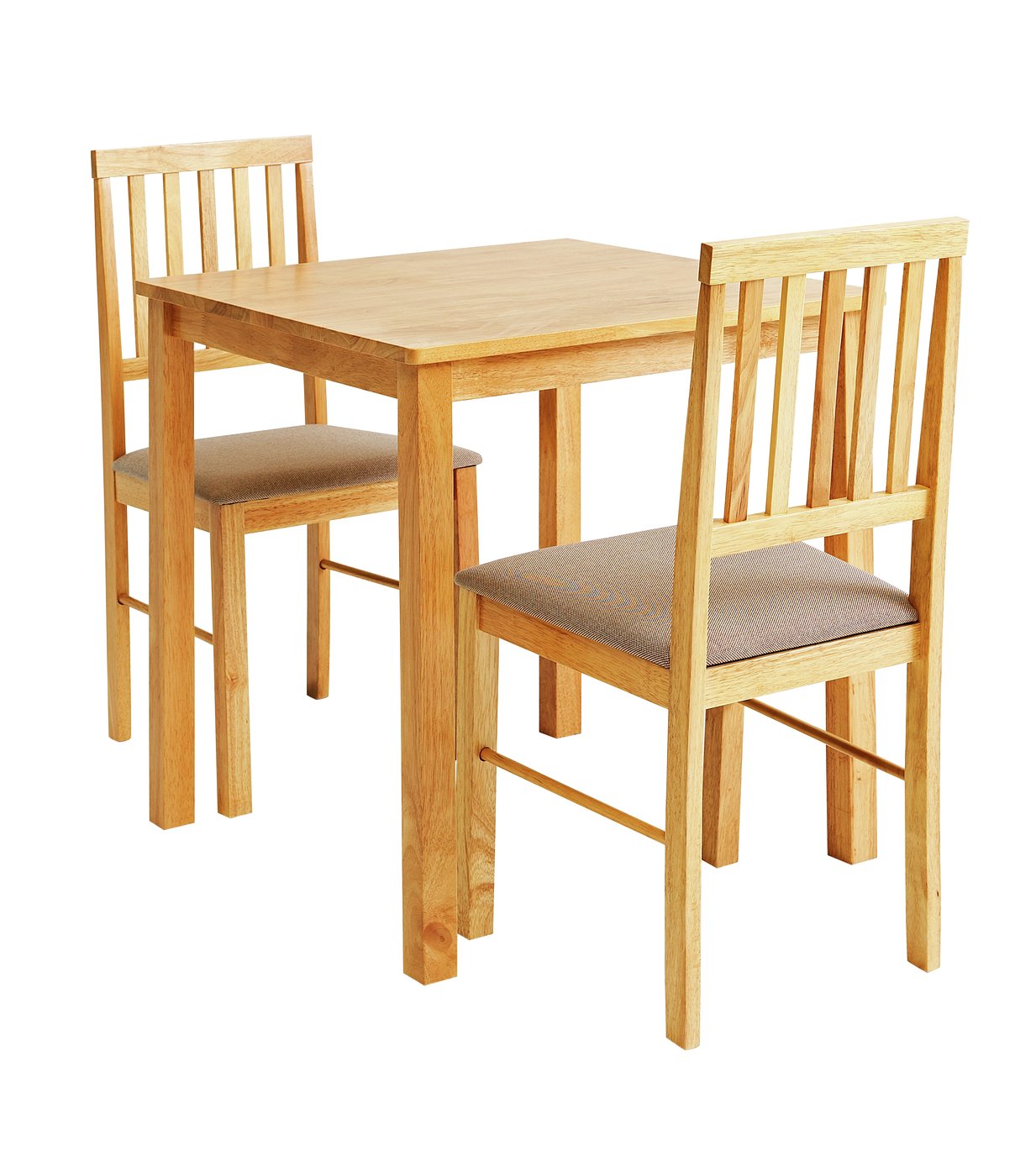 Argos Home Kendal Solid Wood Dining Table & 2 Natural Chairs
