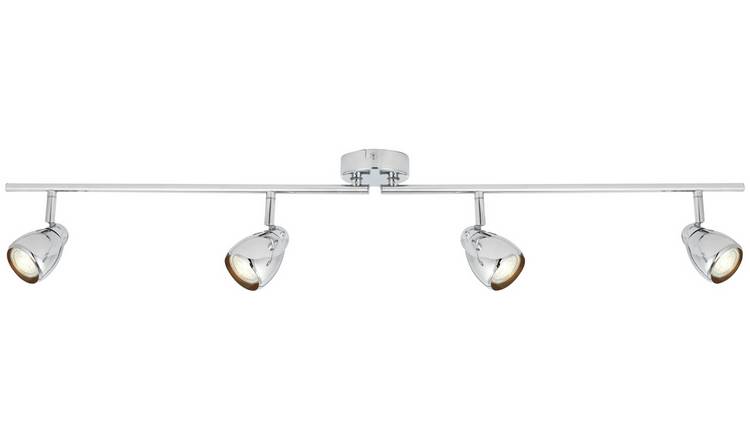 Buy Argos Home Optimus 4 Light Spotlight Ceiling Plate Chrome Ceiling Lights Argos