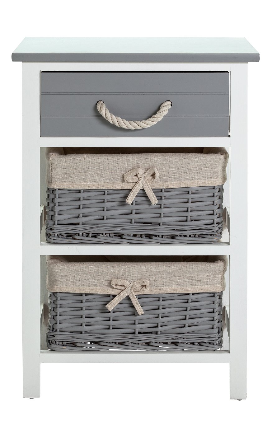 Argos Home Isabelle 1 Drawer & 2 Basket Storage Unit - Grey
