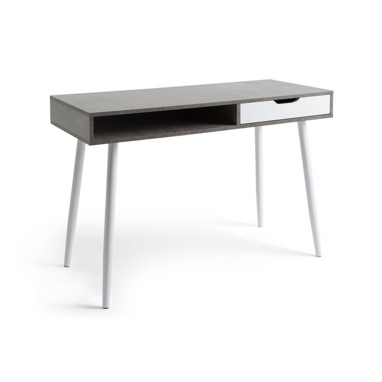 Habitat Concrete Style Office Desk - Grey 0