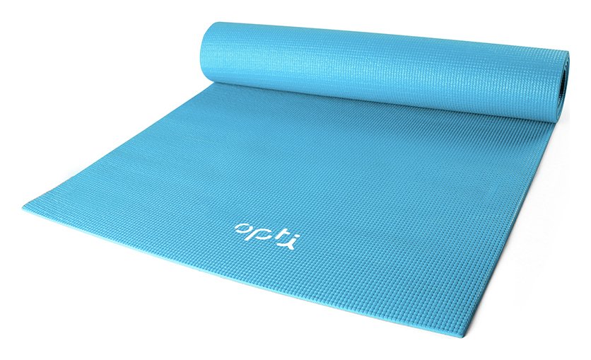 Opti 4mm PVC Yoga Exercise Mat - Blue