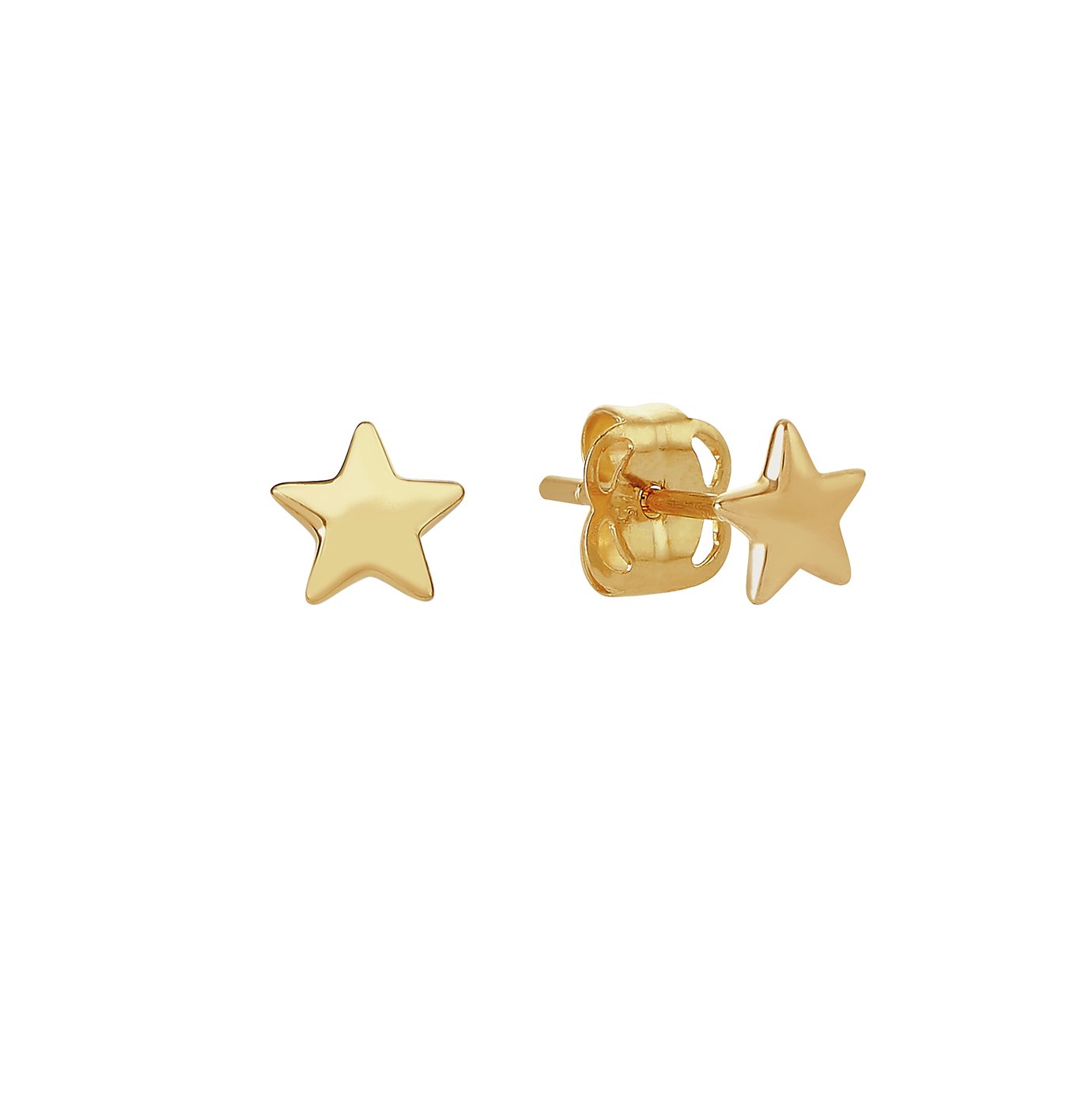 Revere Kid's 9ct Yellow Gold Star Stud Earrings