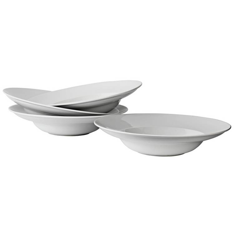Argos Home Set of 4 Porcelain Large Pasta Bowls 0