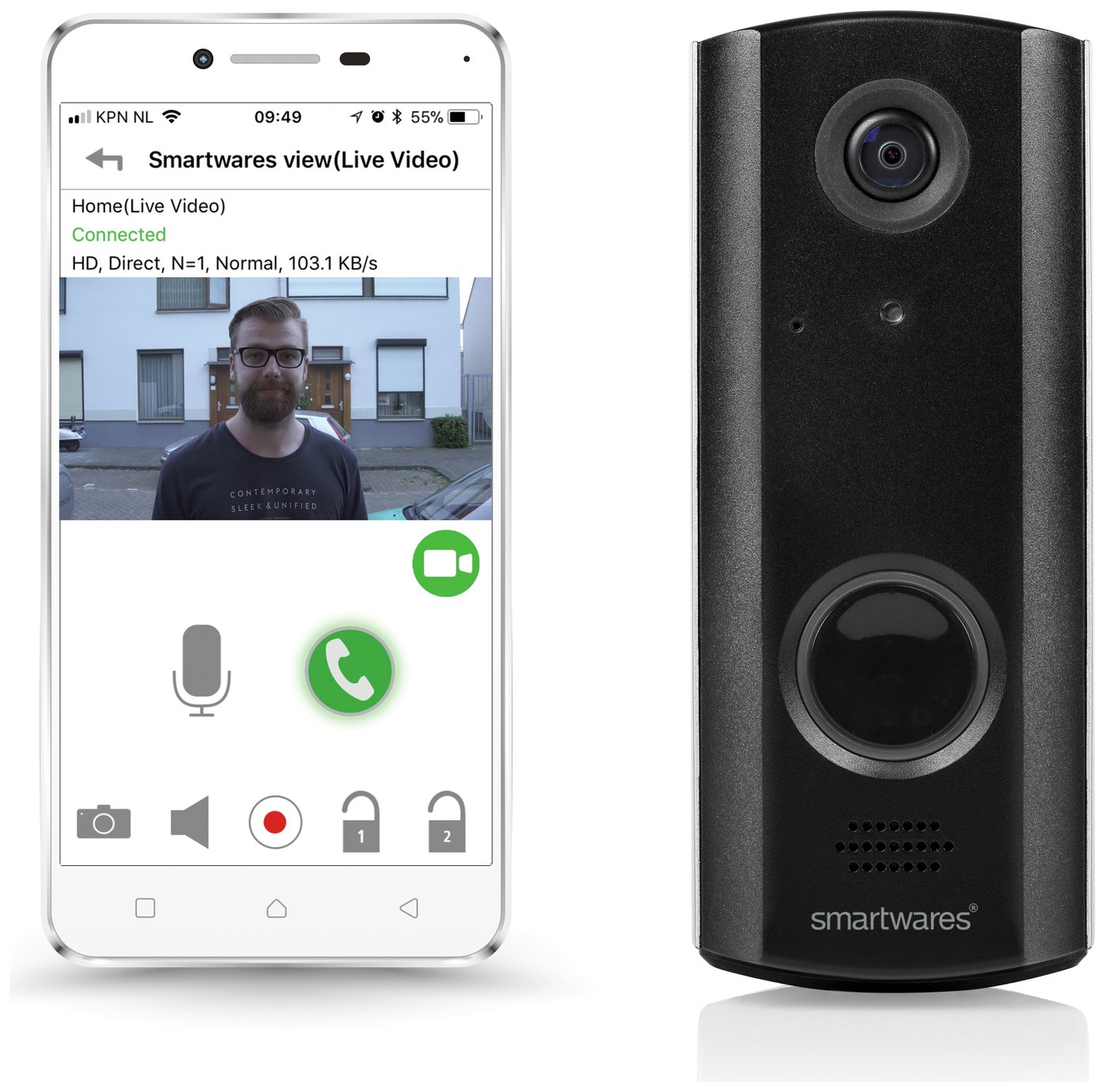 Byron WiFi Wireless Rechargeable Video Doorbell