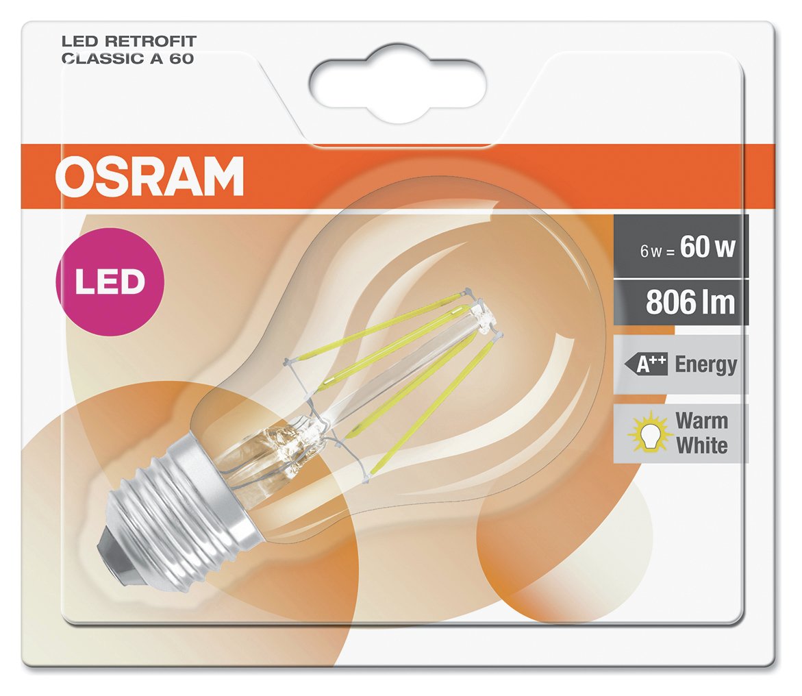 Osram 6W Filament LED Classic Glass GLS Bulb- Twin Pack Review