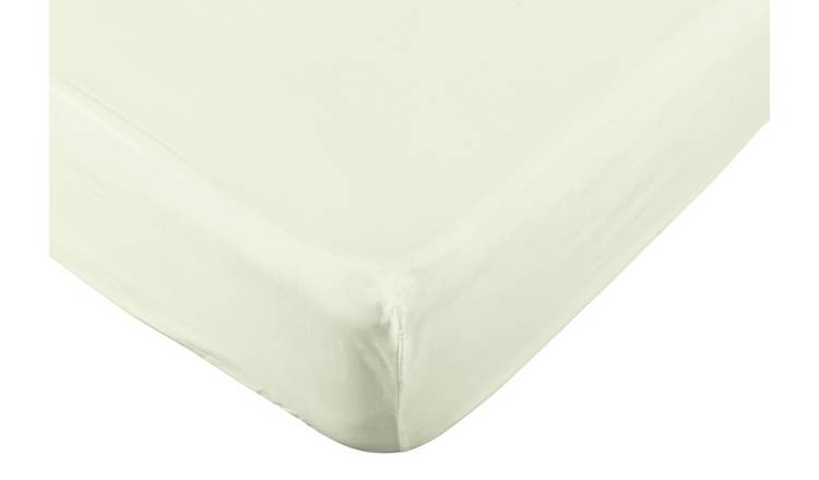 Habitat Easycare 100% Cotton 28cm Fitted Sheet - Kingsize