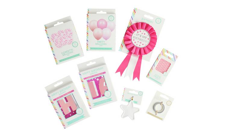 Mad Party Pink Birthday Balloon Bundle