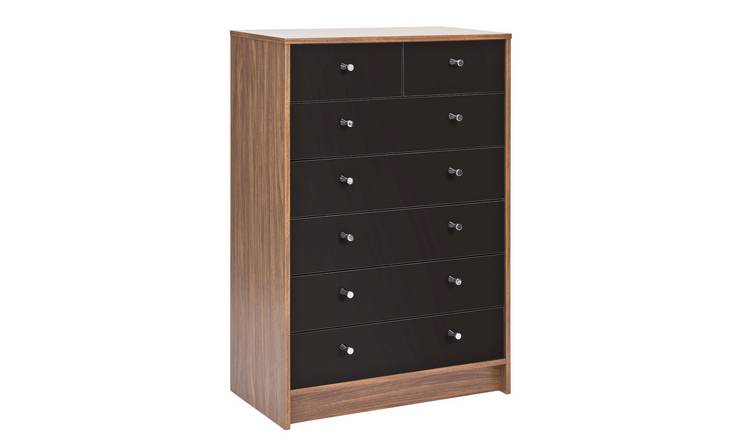 Buy Argos Home Malibu 5 2 Drawer Chest Black Gloss Walnut