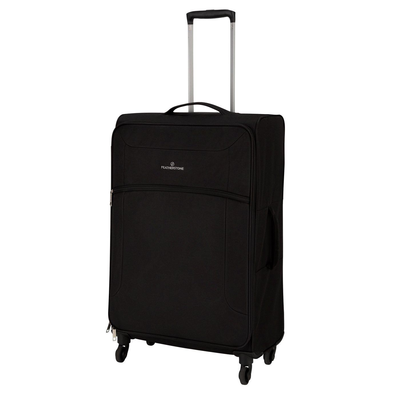 Featherstone 4 Wheel Soft Large Suitcase - Black