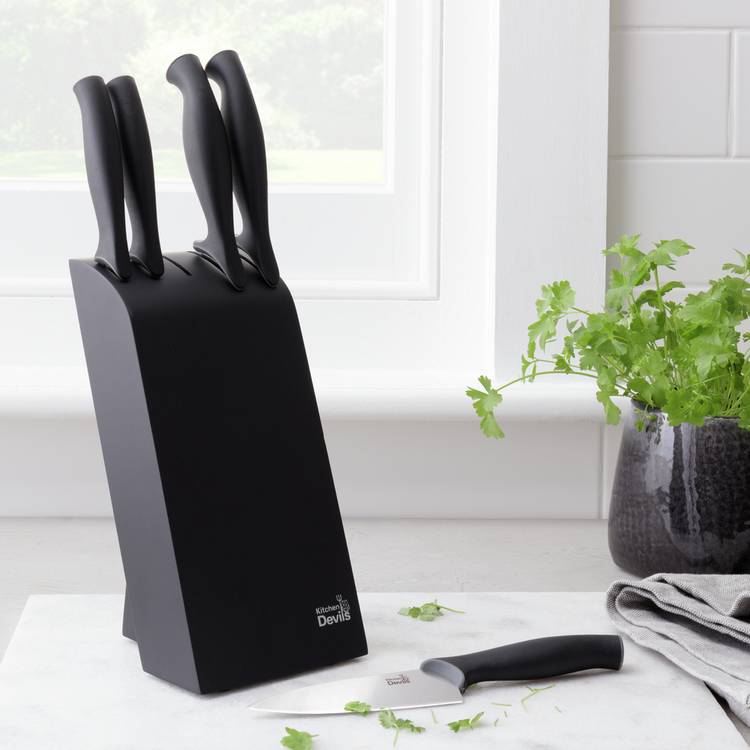 Kitchen Devils Control 5 Piece Knife Block 0
