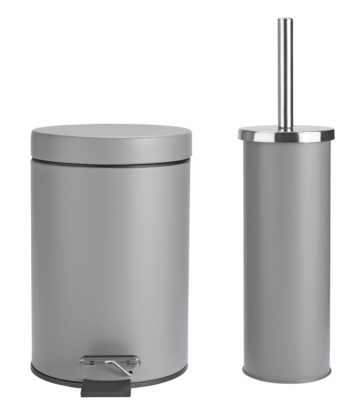 Habitat Slow Close Bin and Toilet Brush Set - Flint Grey