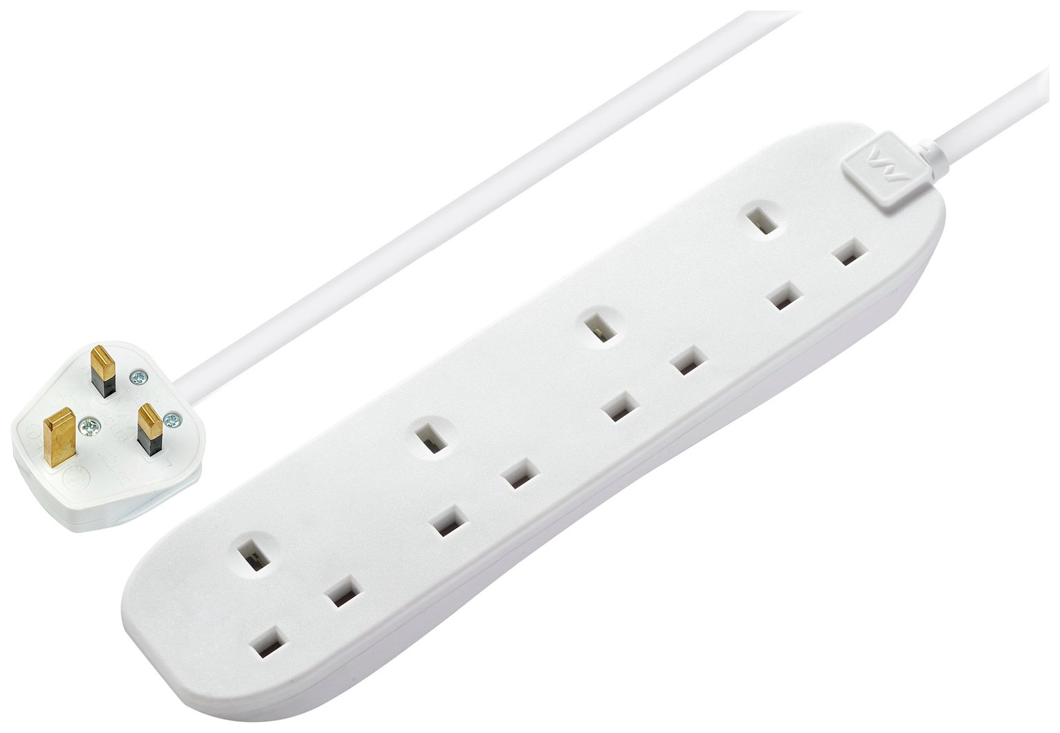 Masterplug 4 Socket 1 Metre Extension Lead