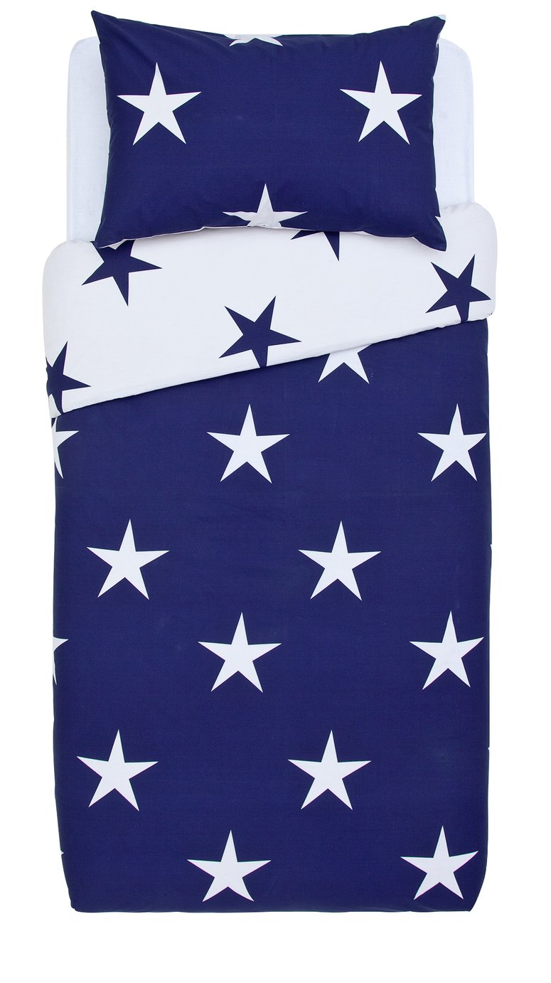 Argos Home Large Scale Navy Star Bedding Set - Toddler